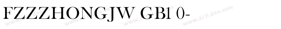 FZZZHONGJW GB1 0字体转换